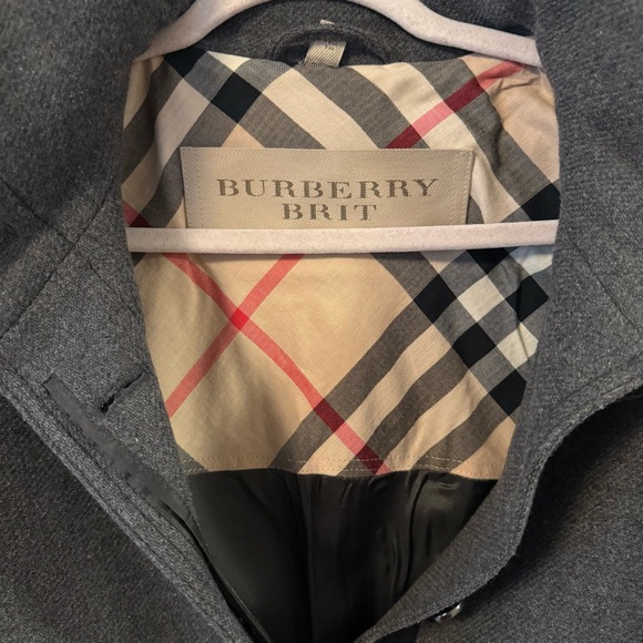 Burberry Brit Charcoal Slim Wool Coat for Women - Picture 3 of 8